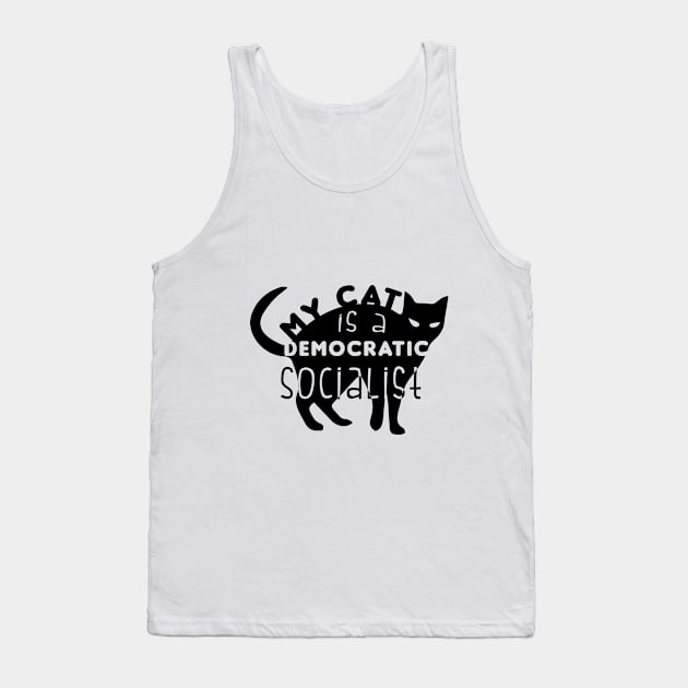 Funny My Cat is a Democratic Socialist Cats lover Tank Top by JOB_ART